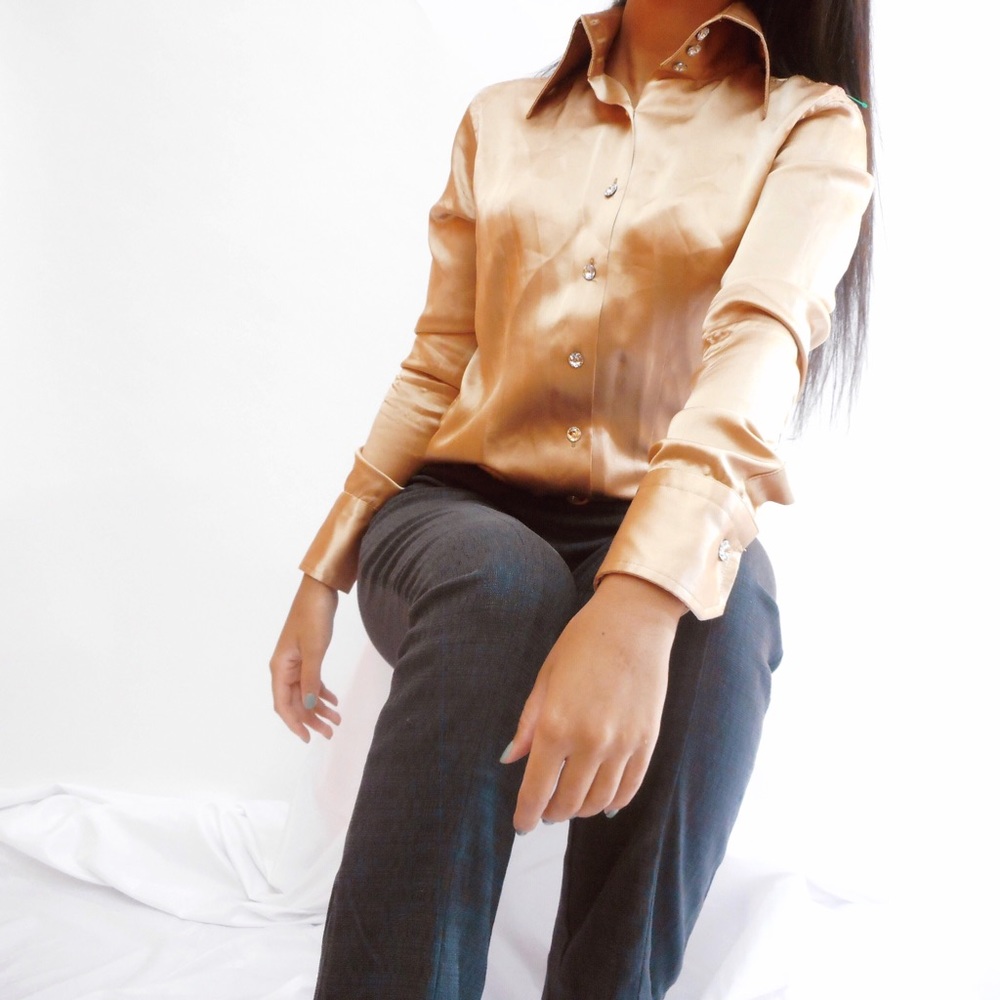 Domenico Vacca 100% Silk Button Up